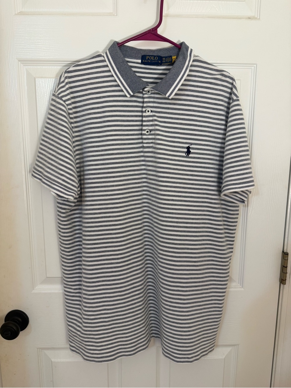 Polo by Ralph Lauren Gray & White Striped Polo Shirt